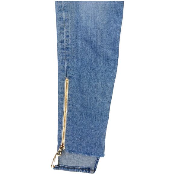Frame Denim SZ 26 Le High Skinny Staggered Raw Hem Zipper Ankle - Picture 3 of 7